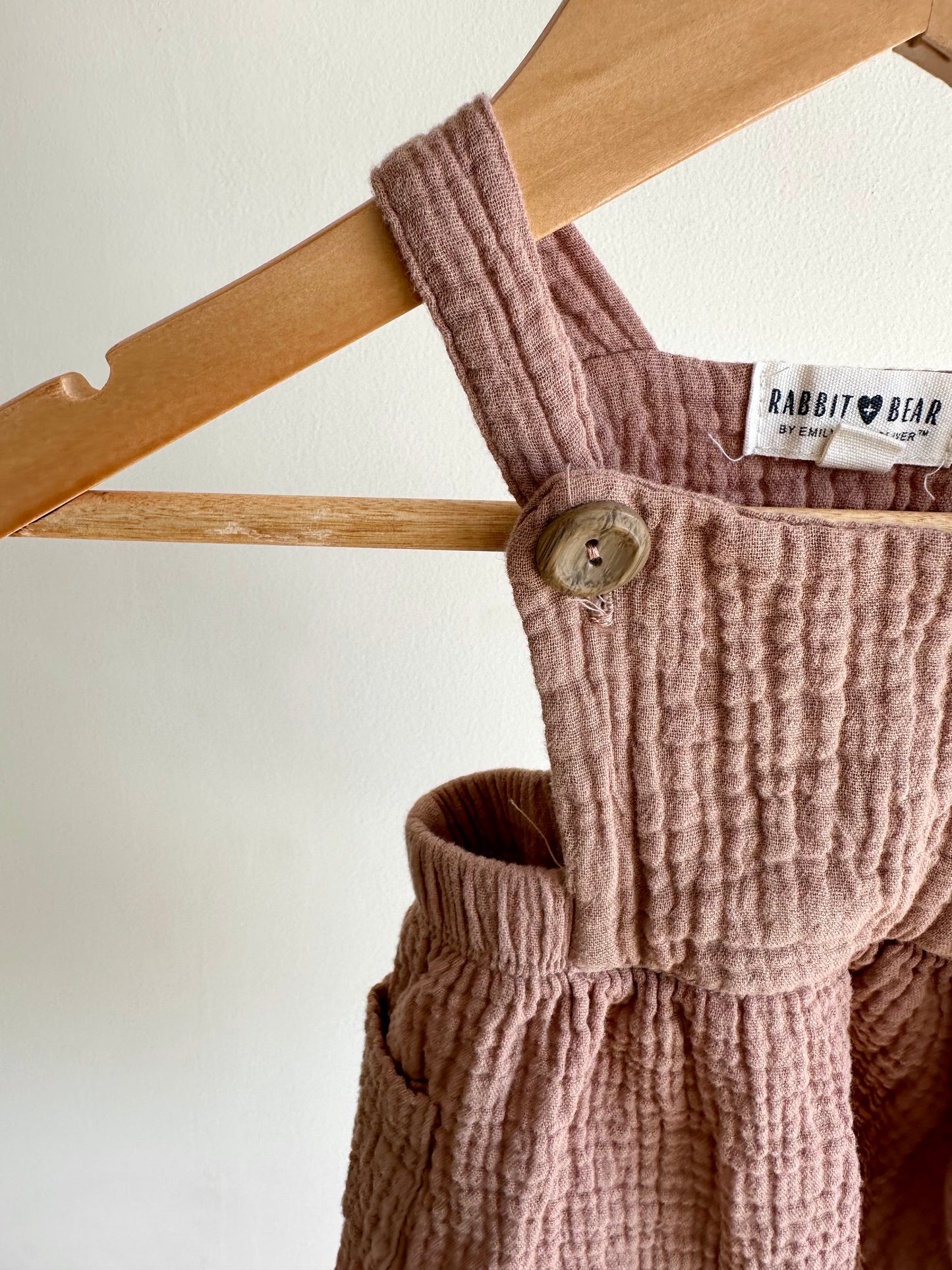 Organic Fawn Muslin Dress / 0-3m