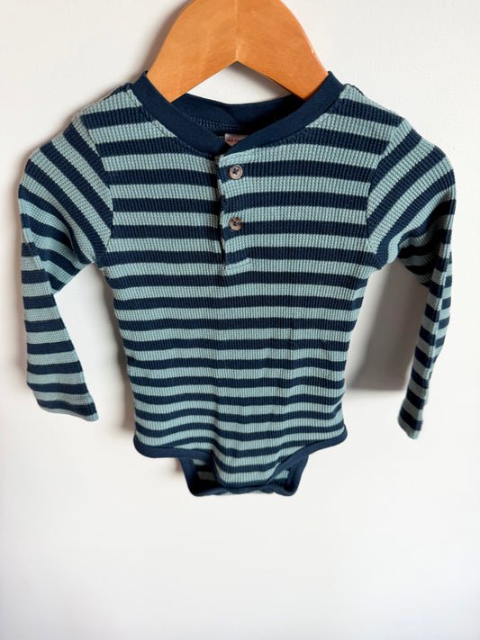 Blues Long Sleeve Stripe Bodysuit / 12-18m