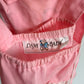 Vintage Pink Heart Ribbon Overalls / 6-9m