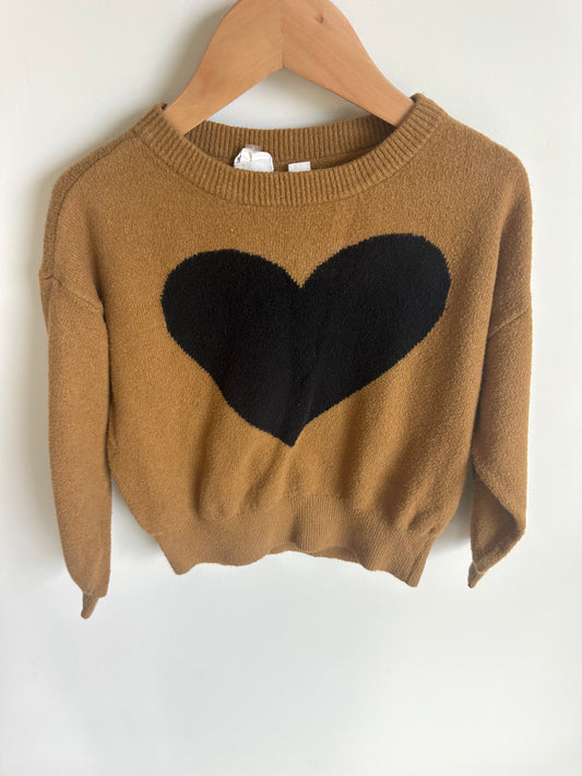 Bronze Heart Sweater / 4-5T