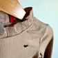 Tan Ruffle Neck Long Sleeve Top / 4T
