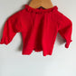 Vintage Red Ruffle Collar Top / 6-9m