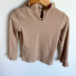 Tan Ruffle Neck Long Sleeve Top / 4T