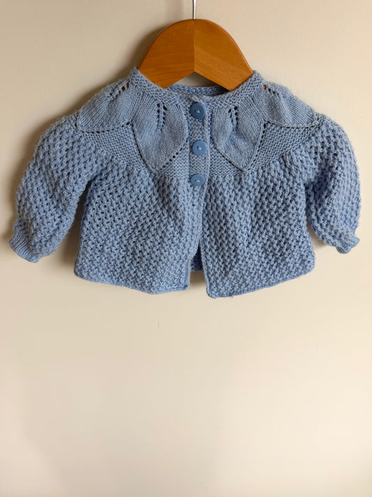Handmade Knit Blue Sweater / 0-3m?