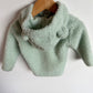Pistachio Fuzzy Hoodie / 12-18m