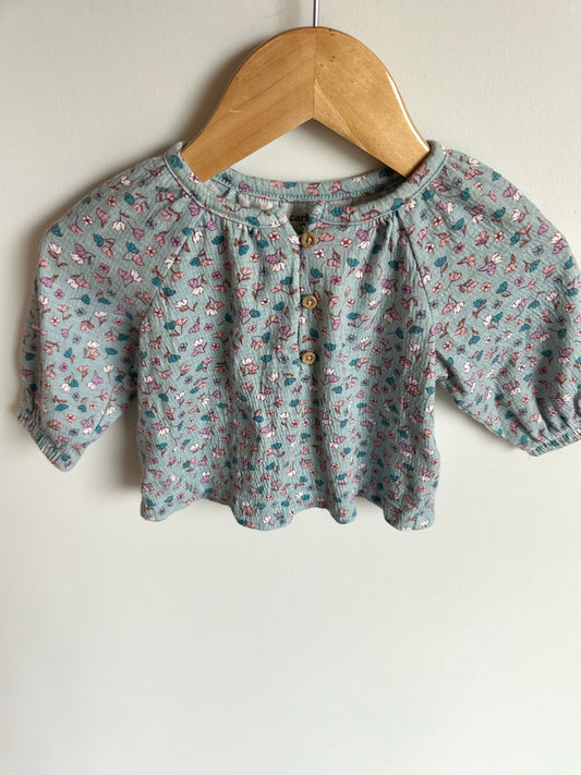 Blue Floral Top / 3m