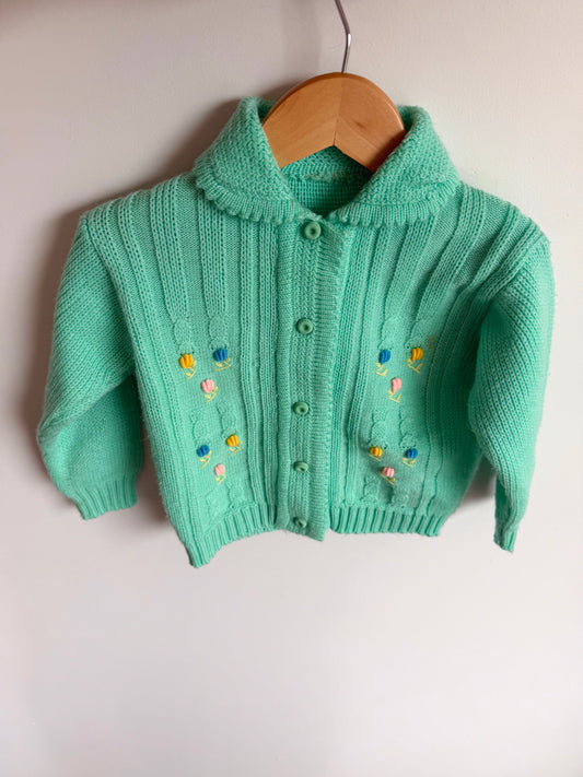Handmade Mint Green Knit Sweater / 18-24m?