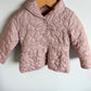 Pink Heart Quilted Coat / 18m
