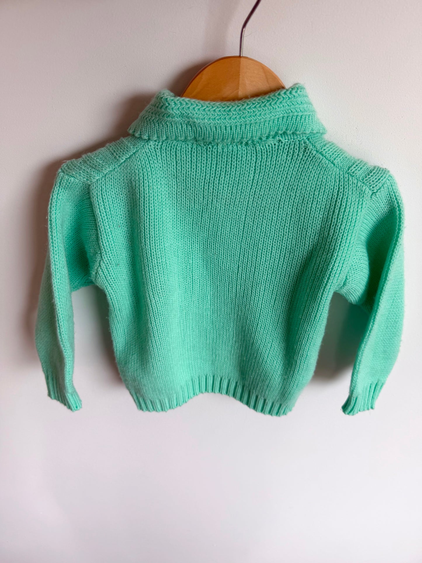 Handmade Mint Green Knit Sweater / 18-24m?