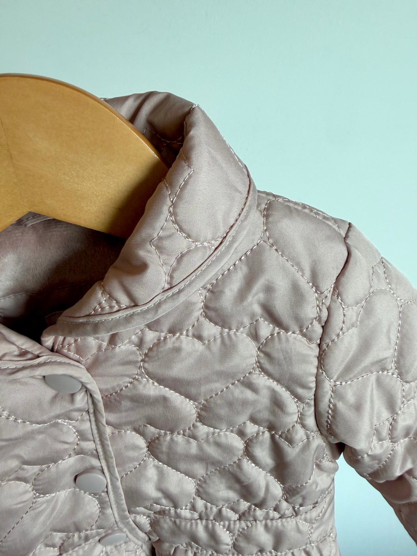 Pink Heart Quilted Coat / 18m