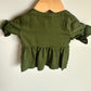 Green Peplum Button Up Top / 3m