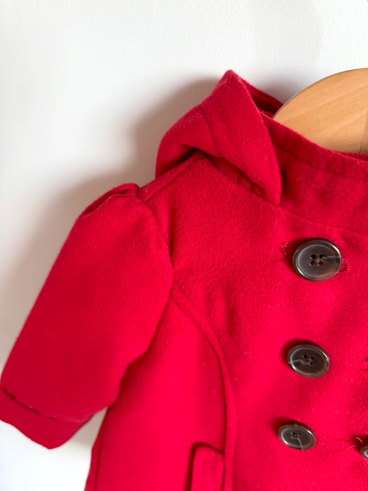 Scarlet Red Hood Coat / 12-18m