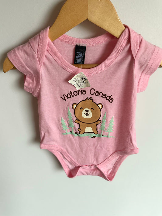 Pink Victoria Bear Bodysuit  (With Tags)/ 6m