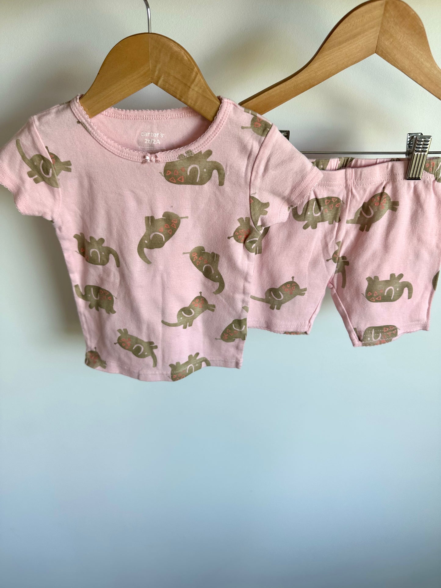 Elephant Pattern Pj Set / 2T