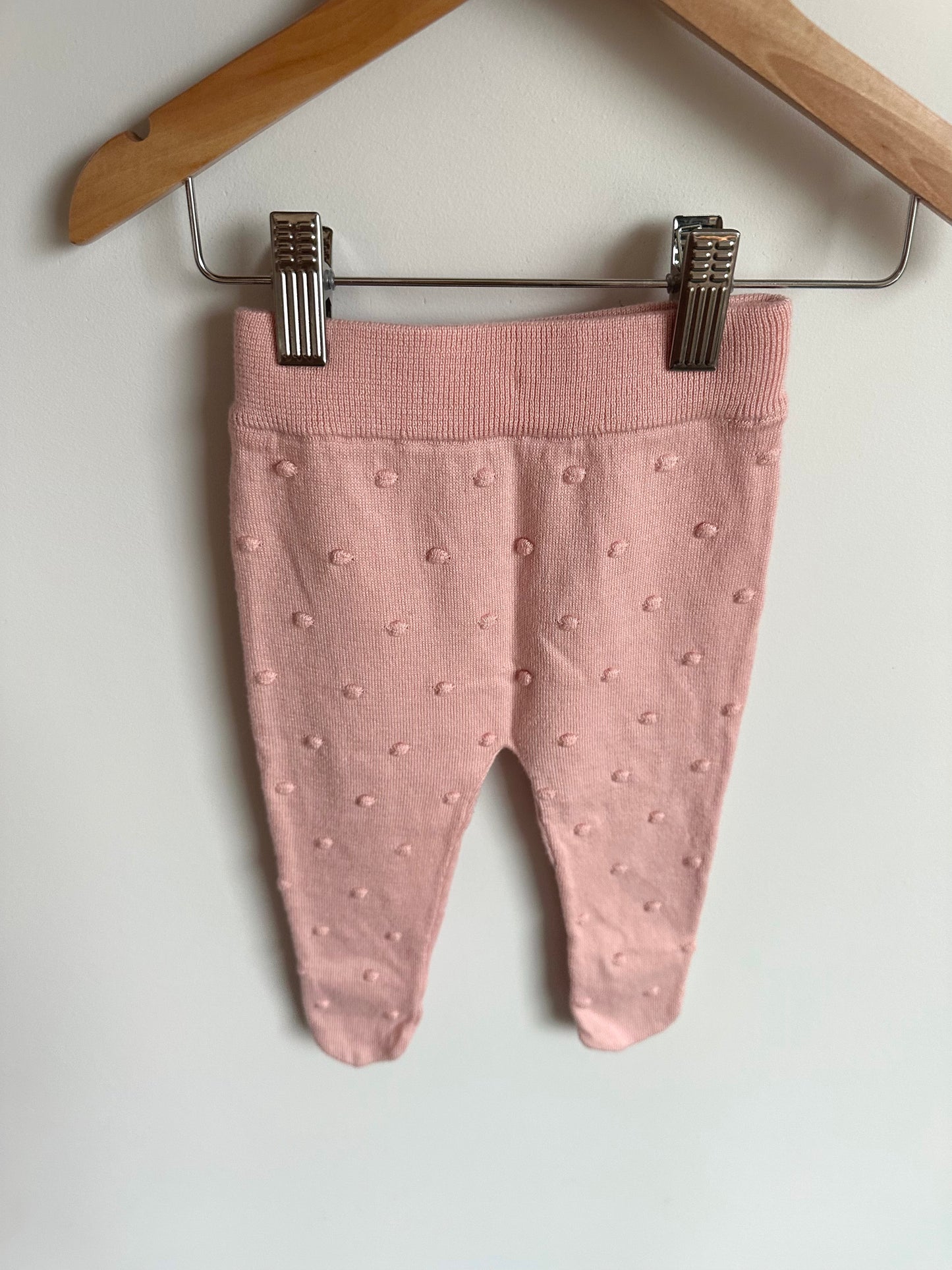 Pink Dots Footed Pants / 3-6m