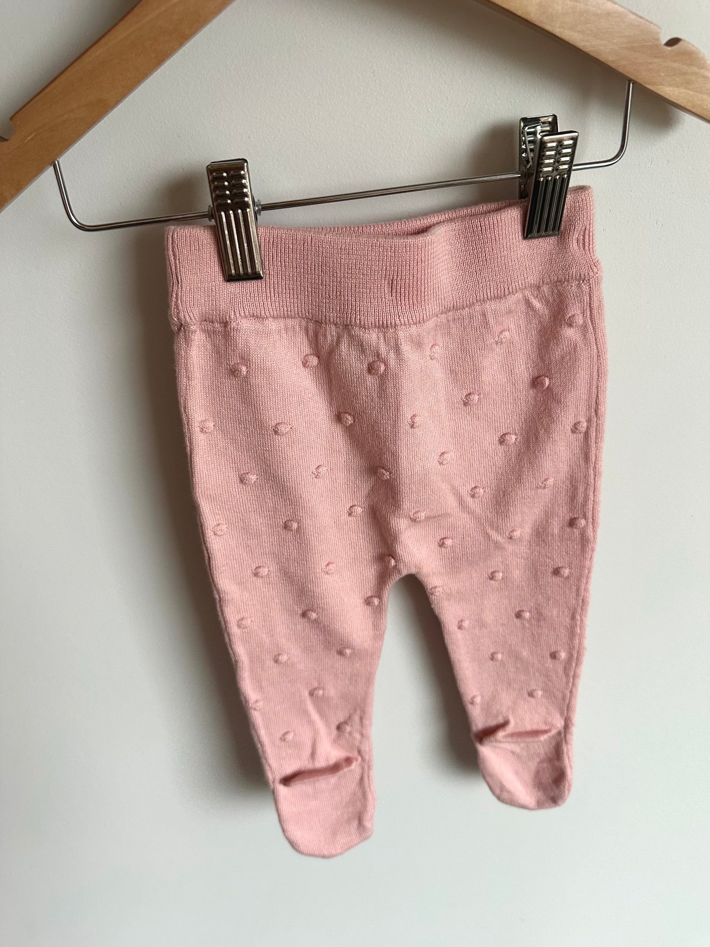 Pink Dots Footed Pants / 3-6m