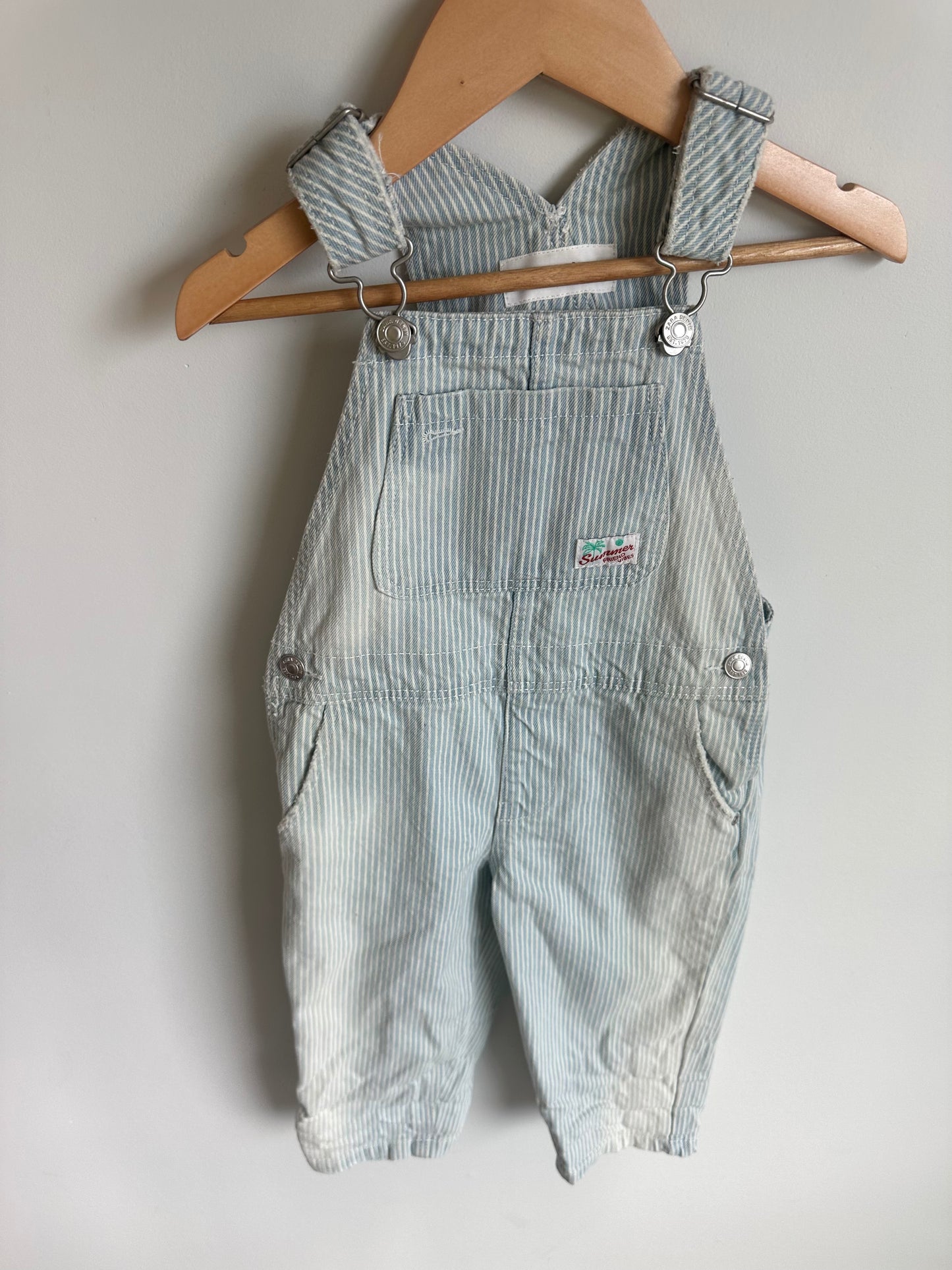 Pin Striped Overalls / 2T