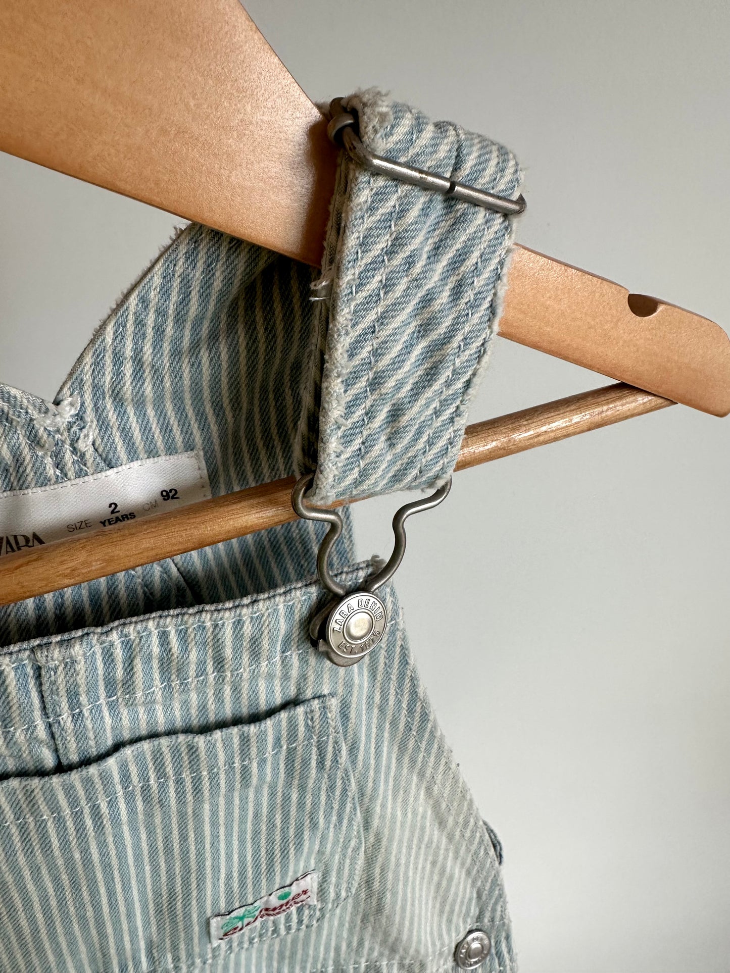 Pin Striped Overalls / 2T