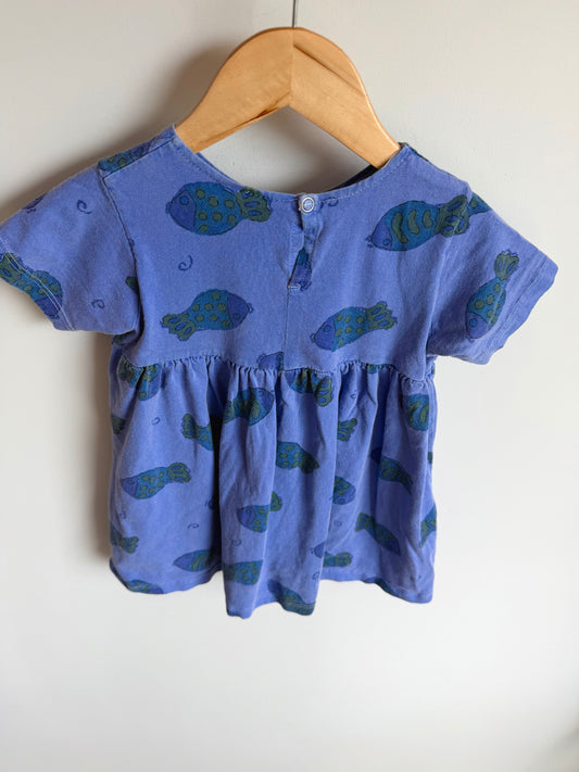 Vintage Fish Purple Dress / 18m