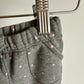 Grey + Pink Dot Tapered Pants / 6m