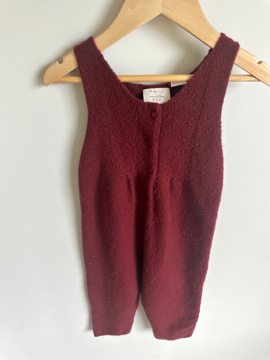 Cranberry Knitwear Overalls / 2-3T