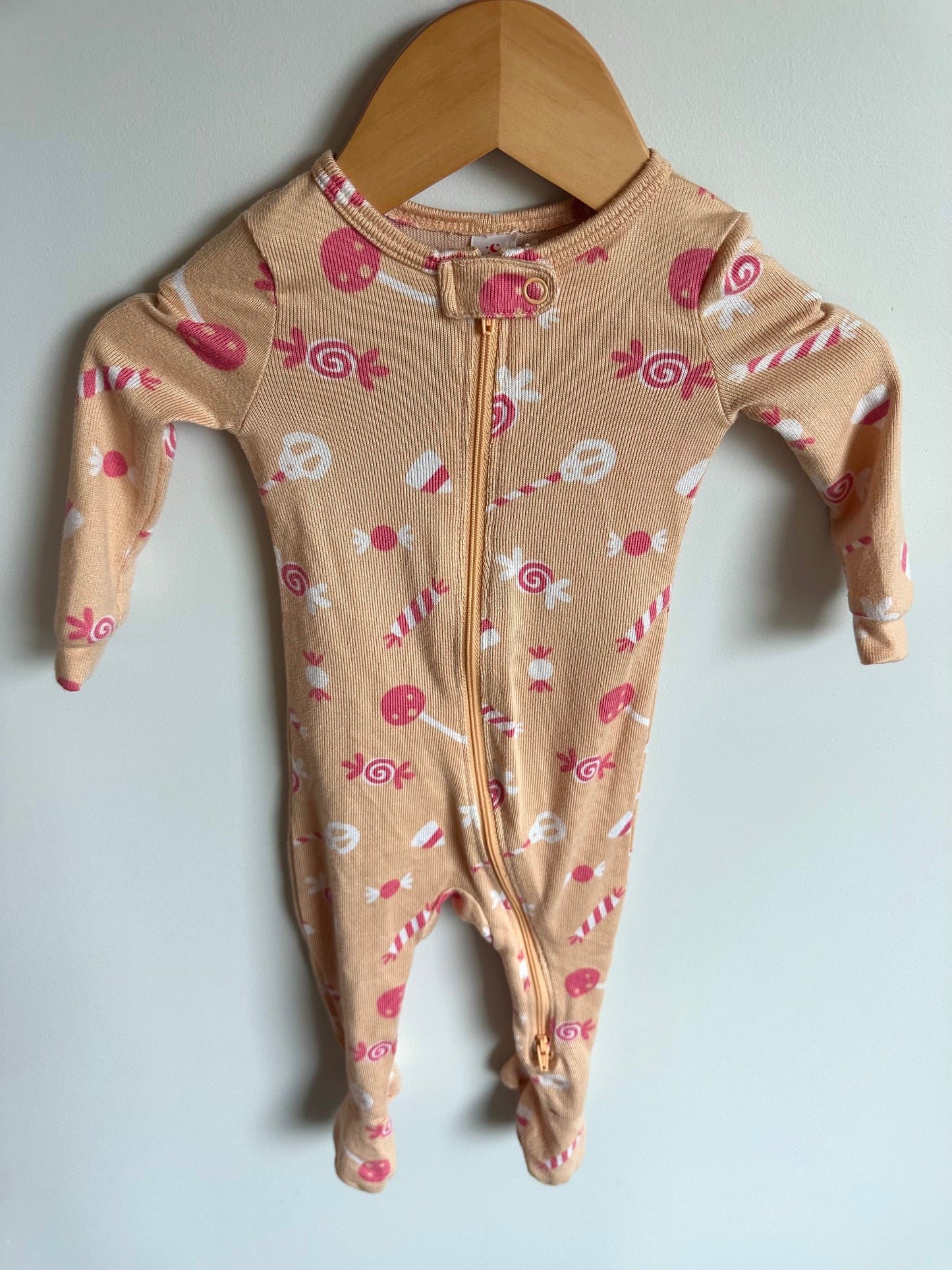 Peach Candy Sleeper / 3-6m