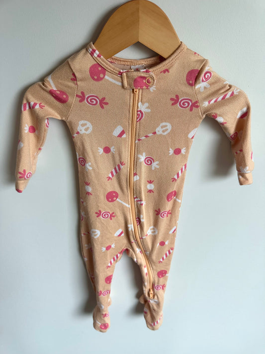 Peach Candy Sleeper / 3-6m