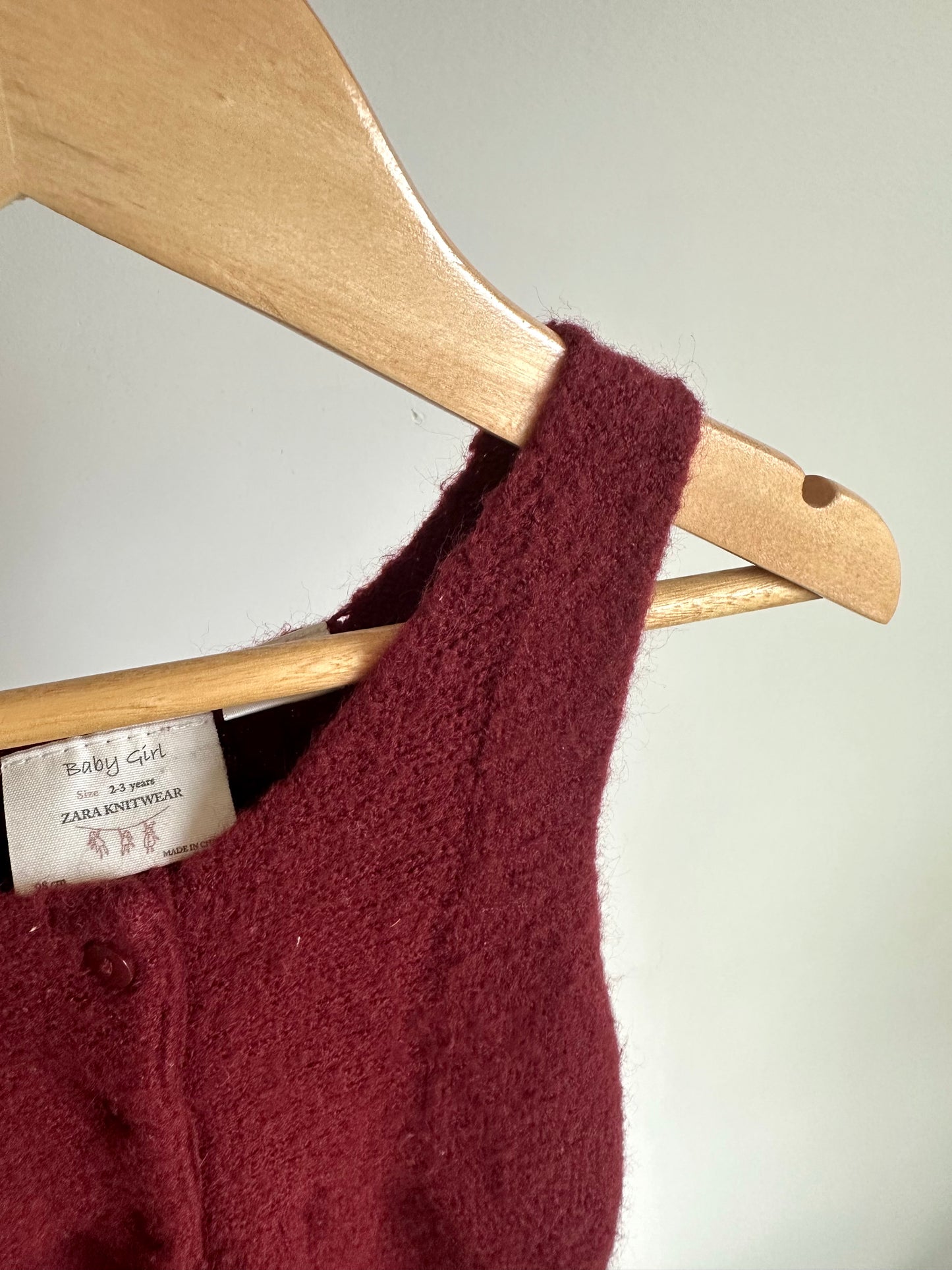 Cranberry Knitwear Overalls / 2-3T