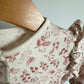 Blush Floral + Bow Jumpsuit / 3-6m