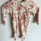 Blush Floral Side Snap Jumpsuit / 3-6m