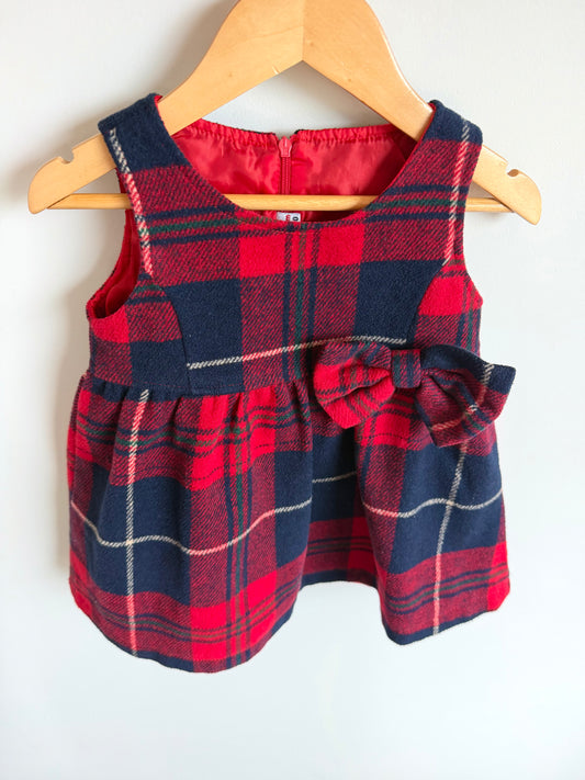 Bow Plaid Dress / 18-24m