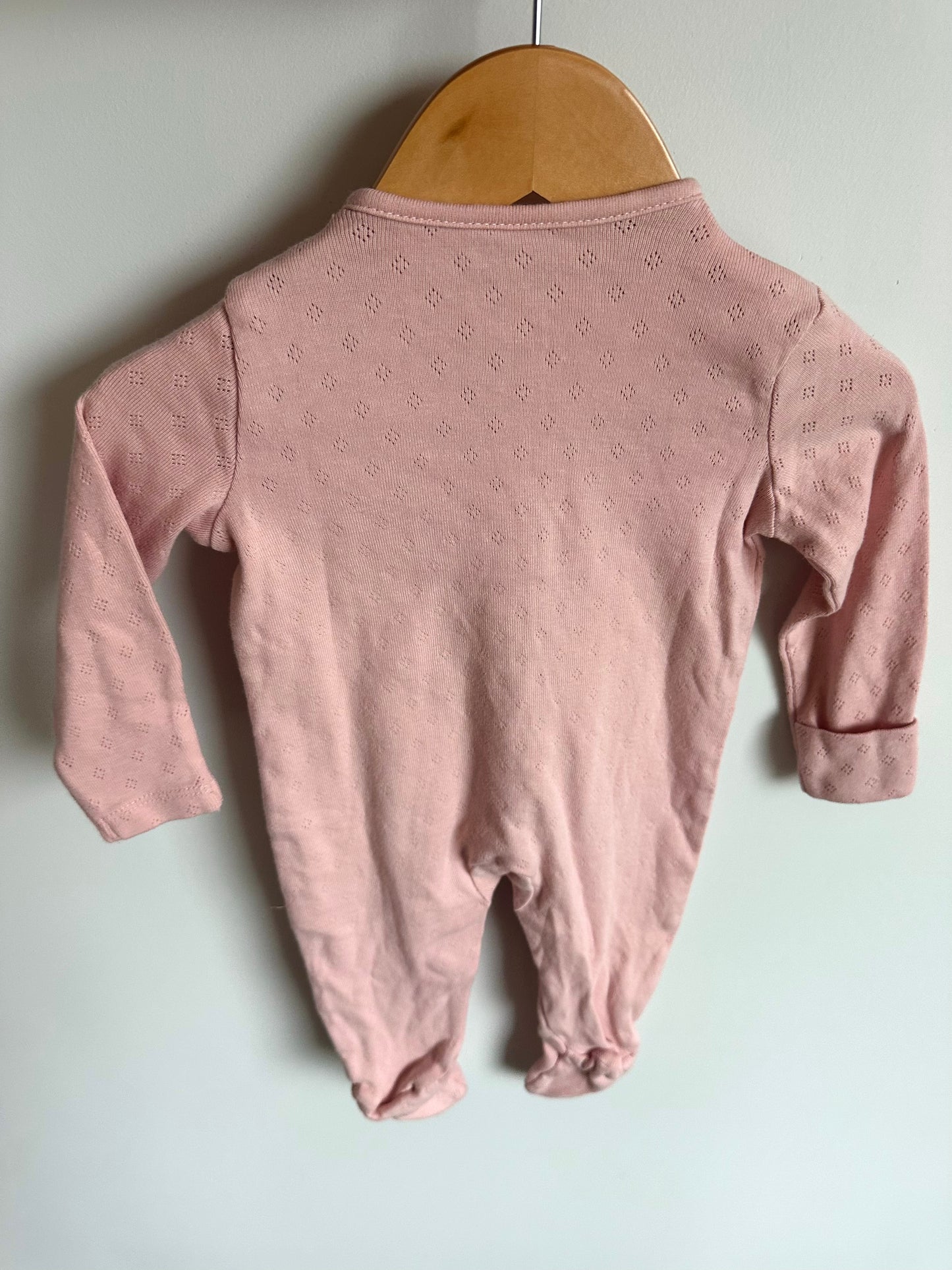 Pink Ruffle Lace Jumpsuit / 3-6m
