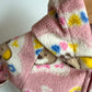 Pink Fleece Animal Hooded Bunting Suit / 3-6m