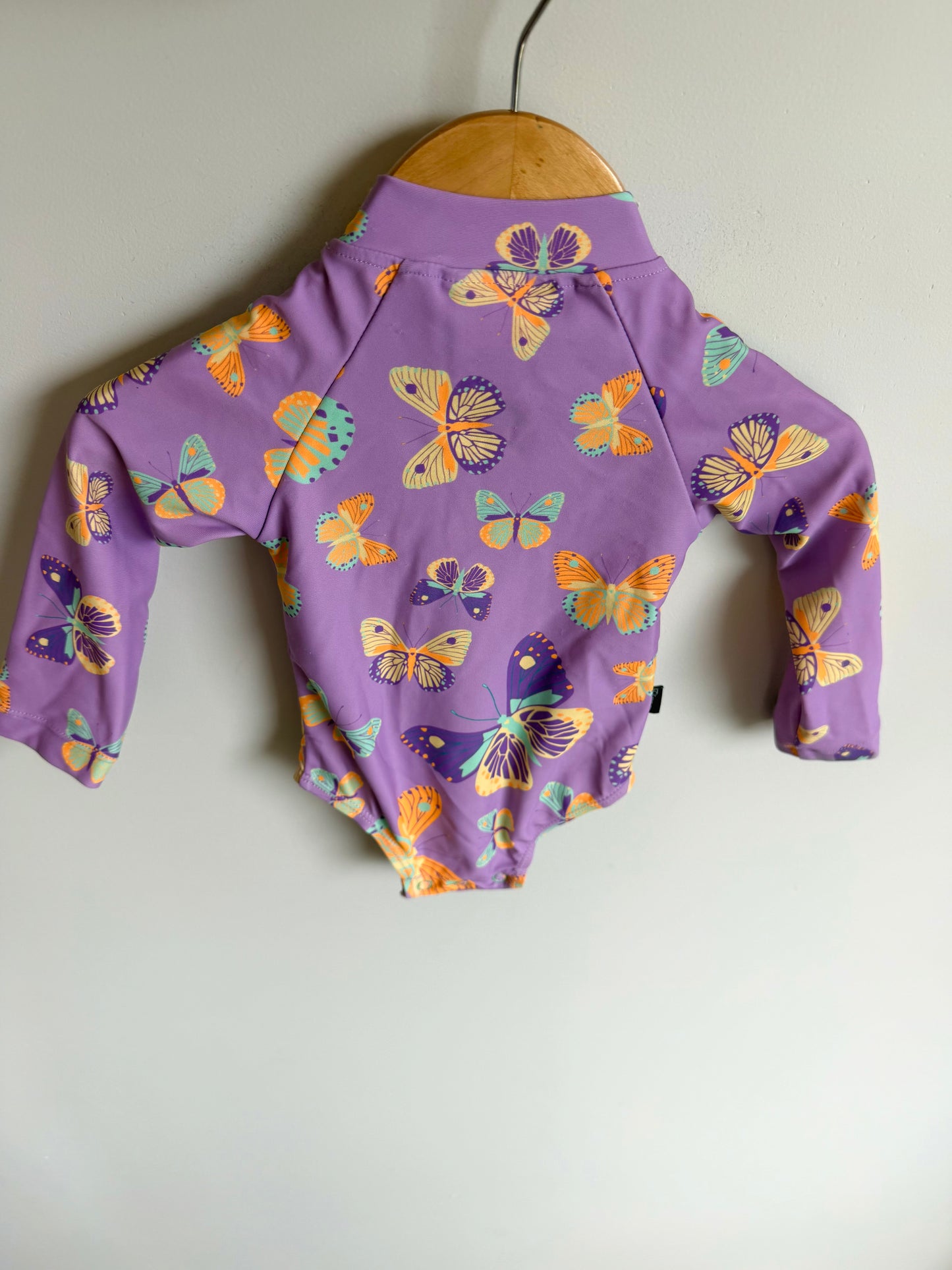Butterfly Long Sleeve Swim Suit / 3-6m