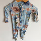 Posh Peanut Floral Blue Sleeper / 0-3m