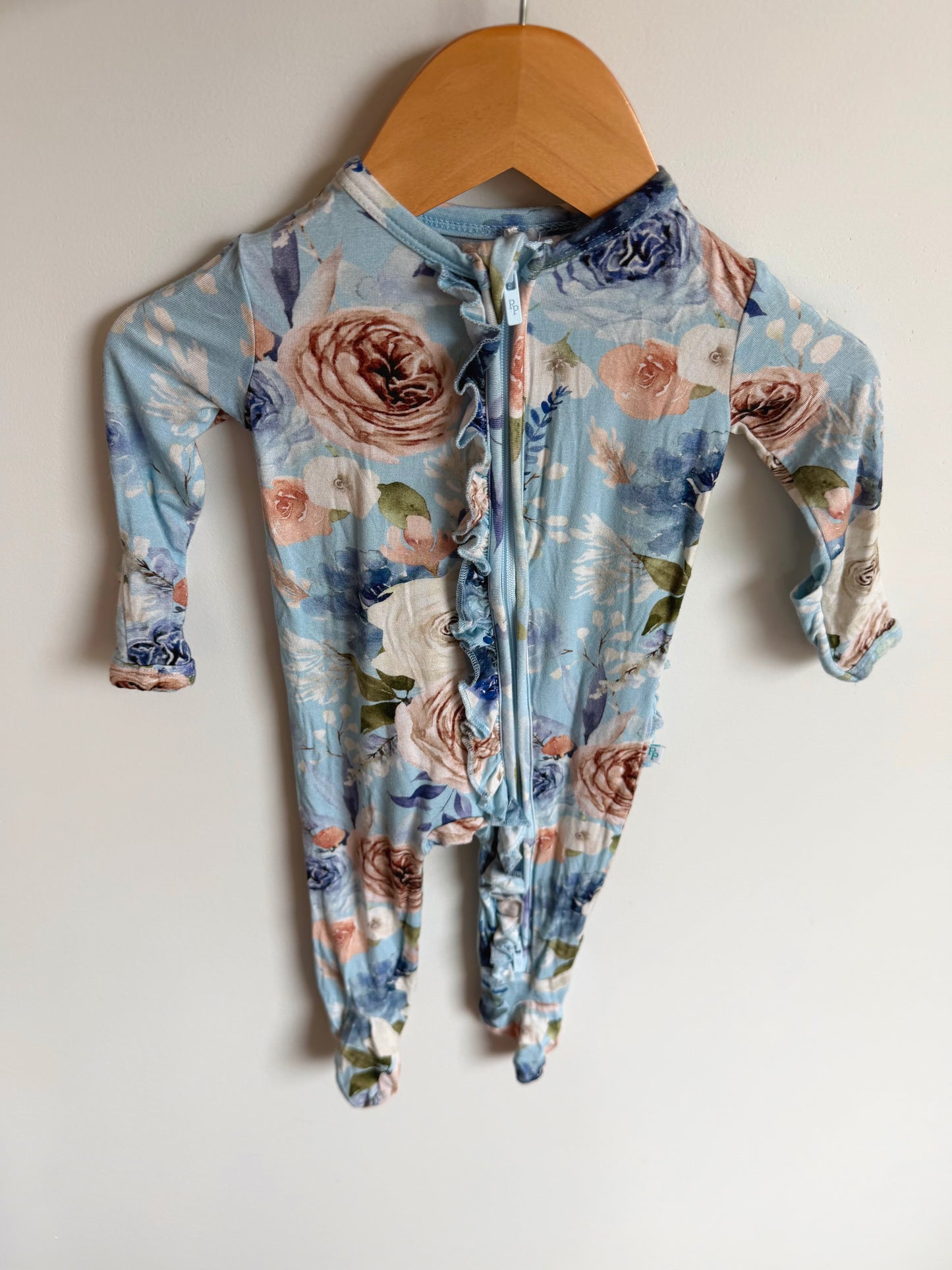 Posh Peanut Floral Blue Sleeper / 0-3m