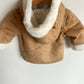 Tan Faux Fur Lined Hooded Coat (With Tags) / 3-6m