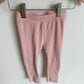 Pink Ribbed Leggings / 12-18m