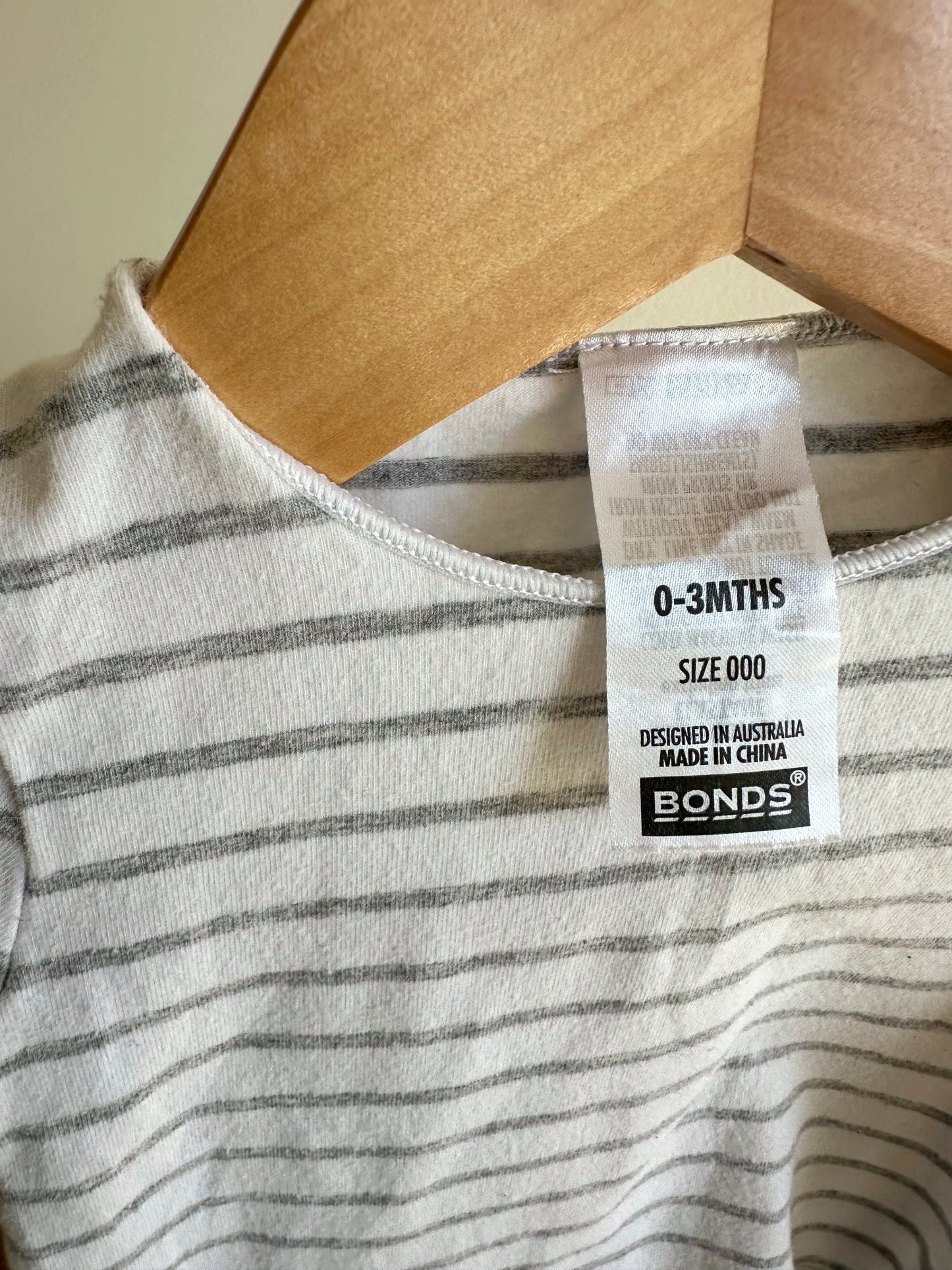 Bonds Striped Bodysuit / 0-3m
