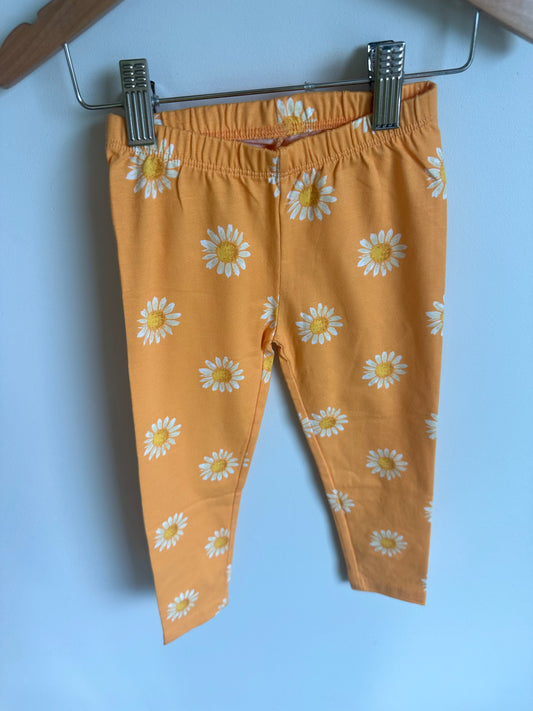 Orange Daisy Leggings (With Tags) / 3T