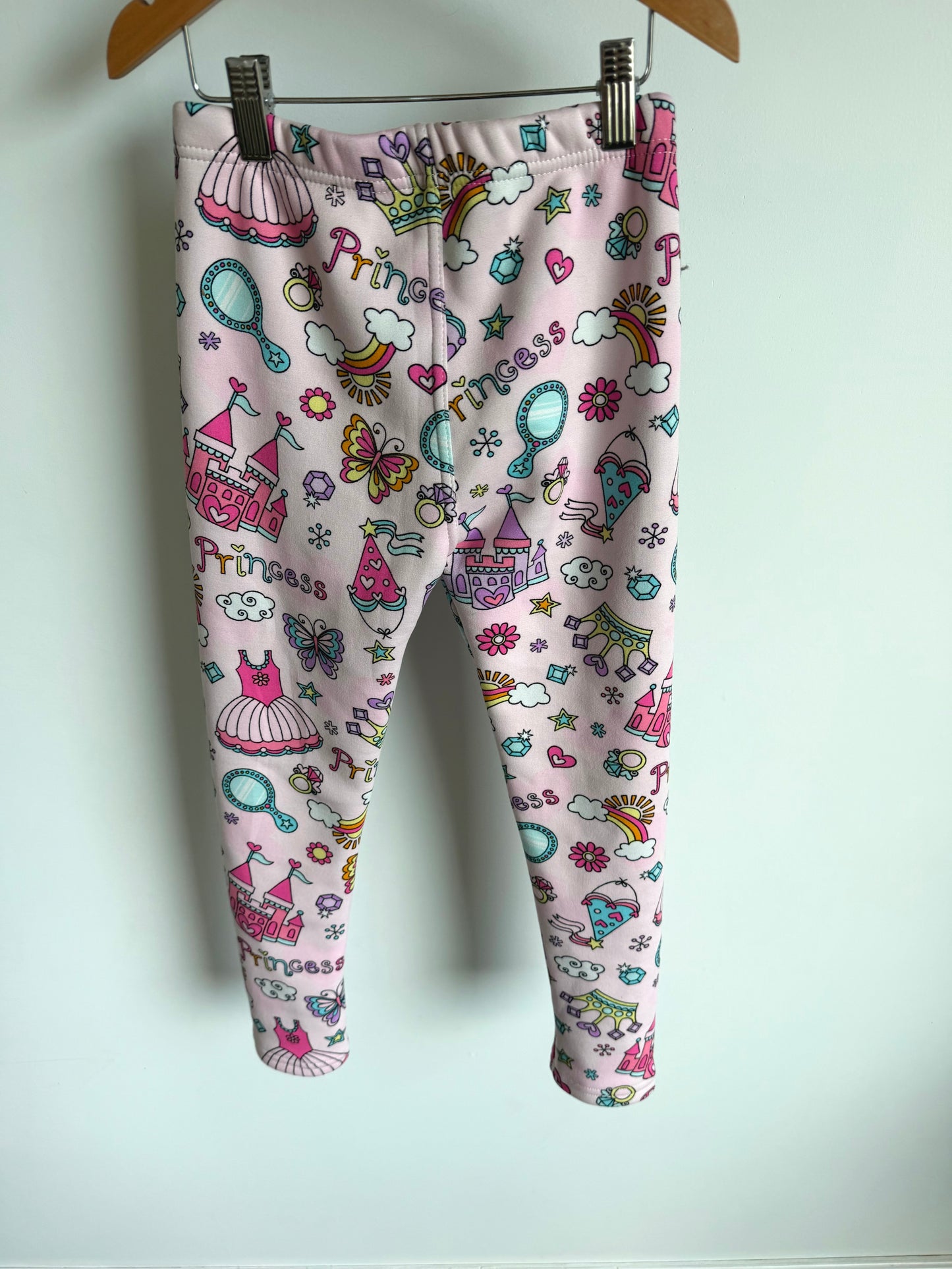 Princess Fleece Leggings (With tags) / 7-8 years