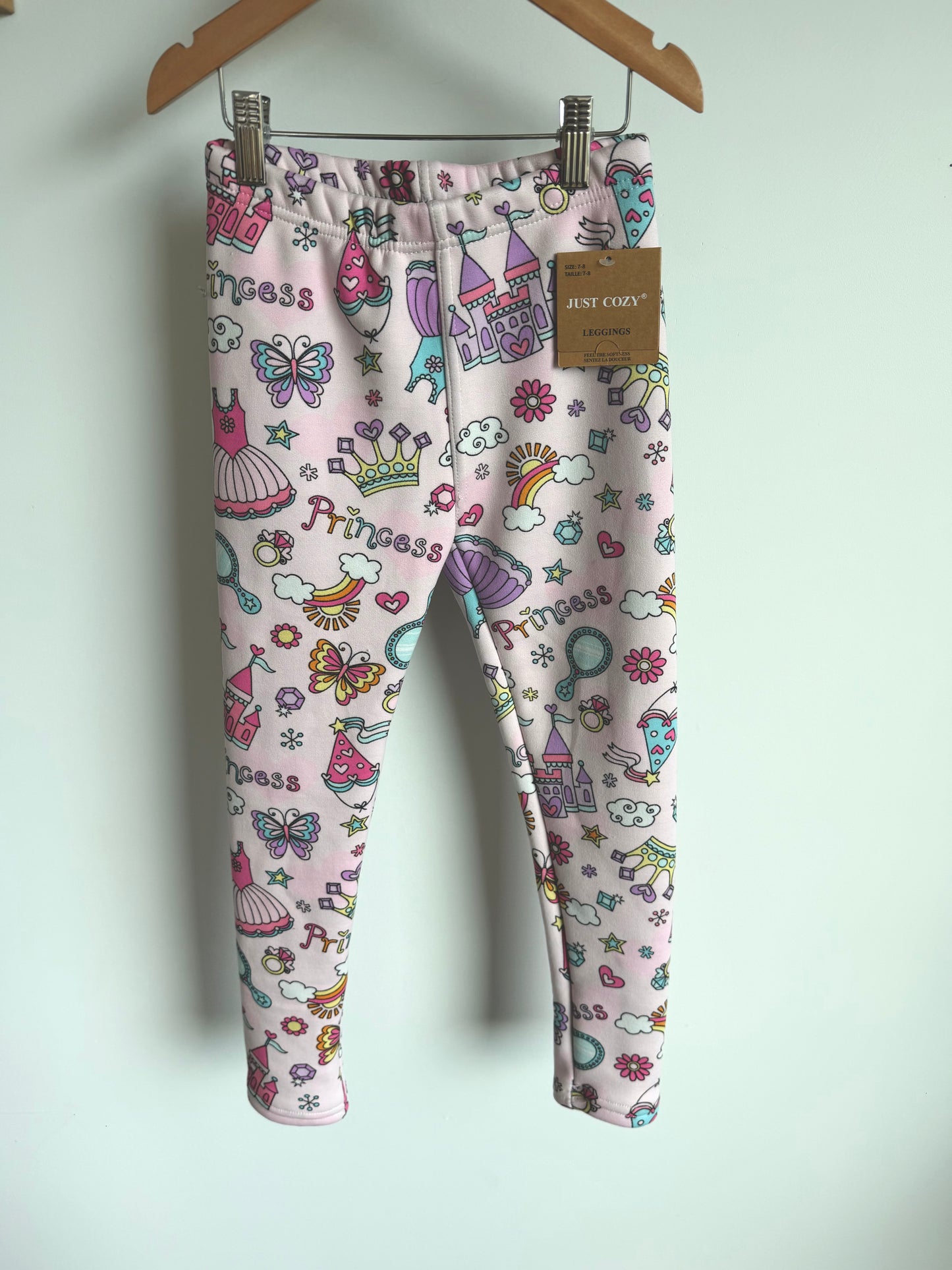 Princess Fleece Leggings (With tags) / 7-8 years