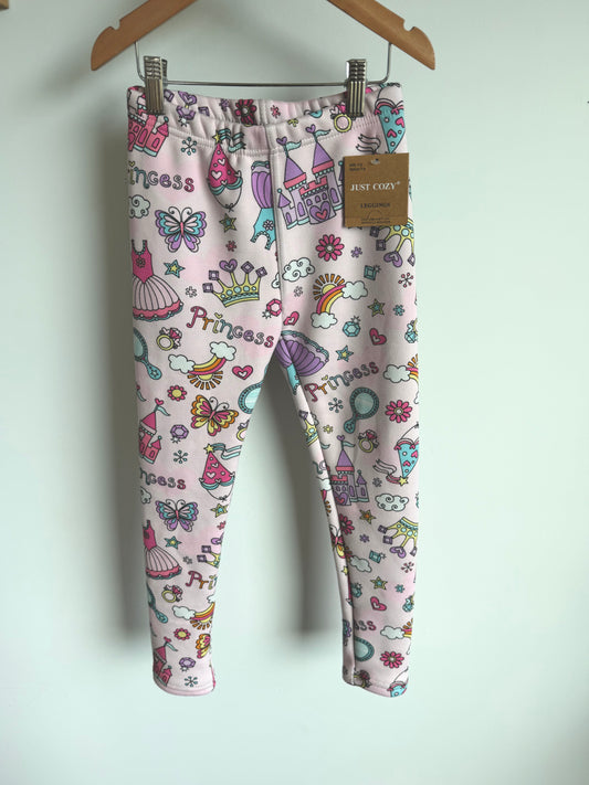 Princess Fleece Leggings (With tags) / 7-8 years