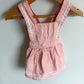 Vintage Pink Checkered Overall Dress / 12m