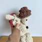 Handmade Crochet Hedgehog with Mushroom Backpack