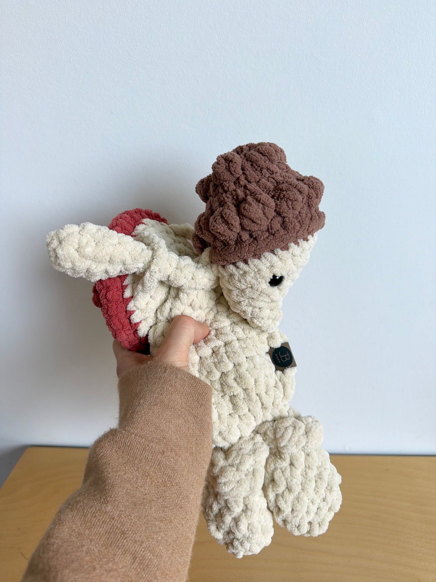 Handmade Crochet Hedgehog with Mushroom Backpack
