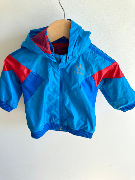 Blue Adidas Windbreaker with Removable Hood / 0-3m