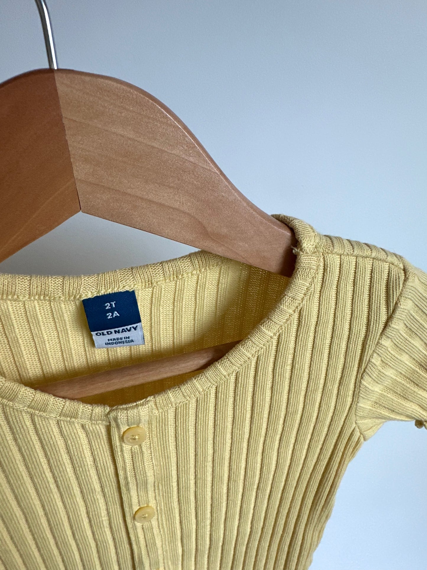 Yellow Ribbed Top / 2T