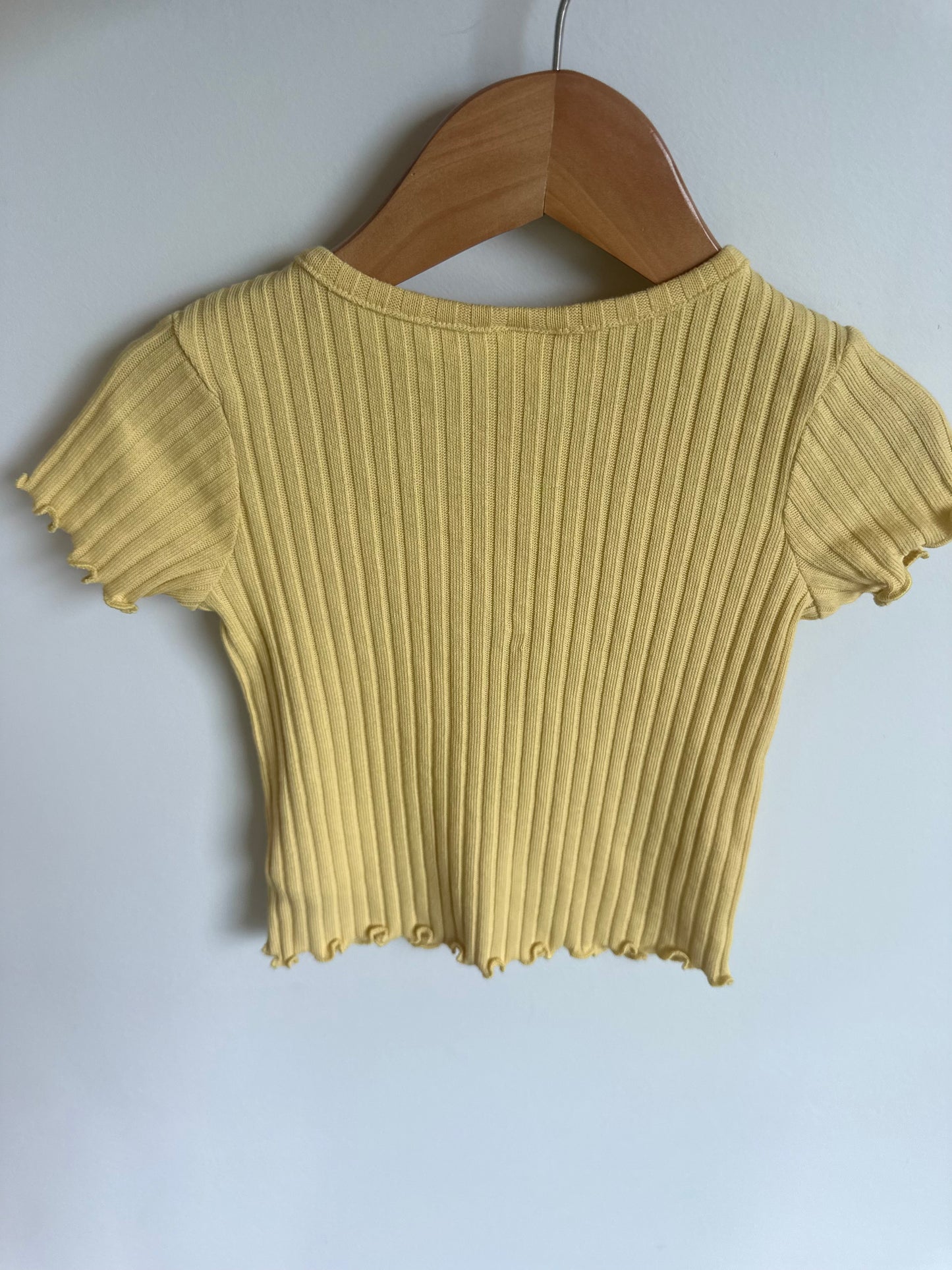 Yellow Ribbed Top / 2T