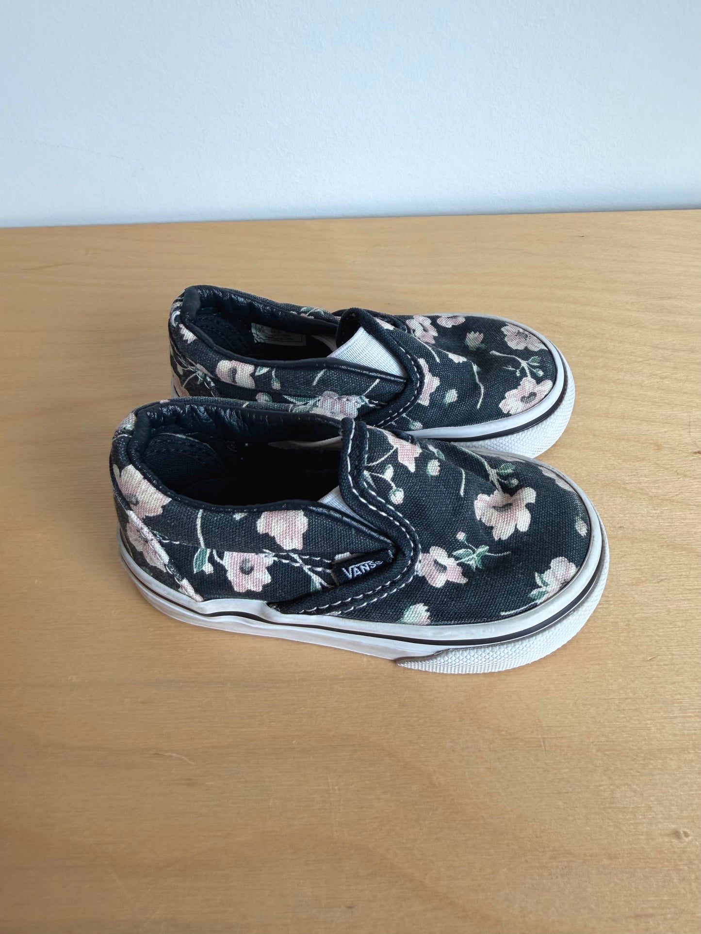 Vans Floral Slide On Shoes / Size 4 Toddler